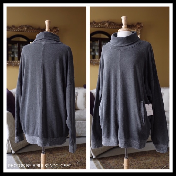 FREE PEOPLE COZY OVERSIZED PULLOVER POCKETS TUNIC - Picture 3 of 8